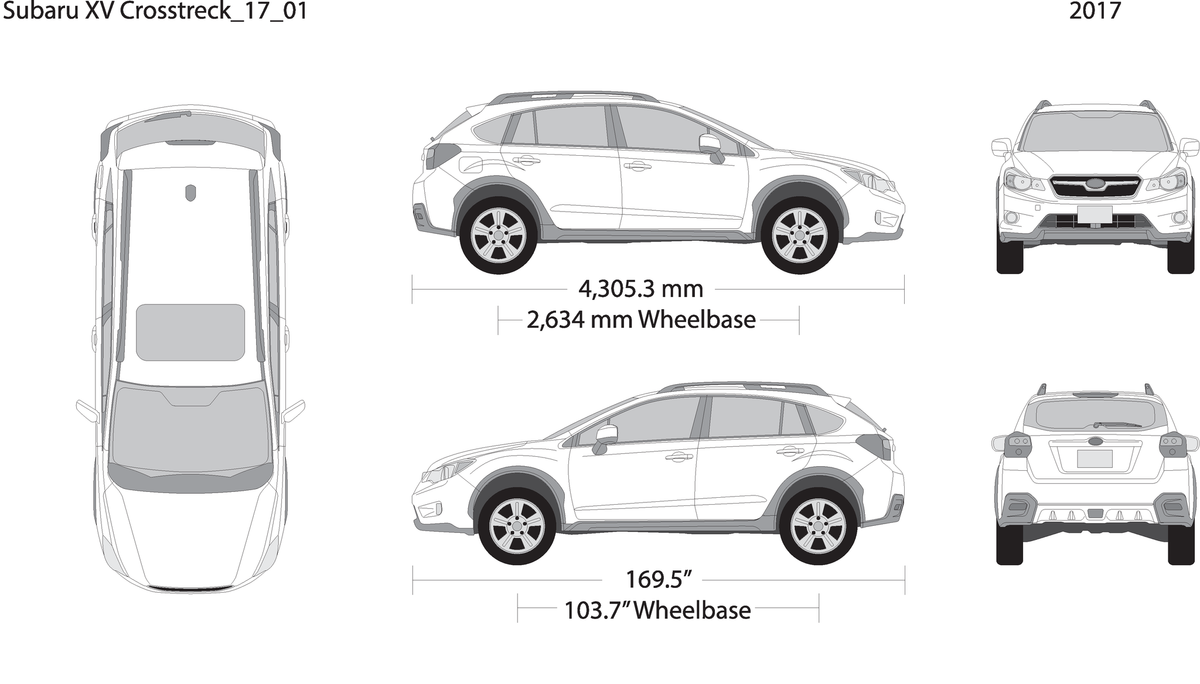 2017 Subaru Xv Crosstrek V01 Vehicle Wrap Template