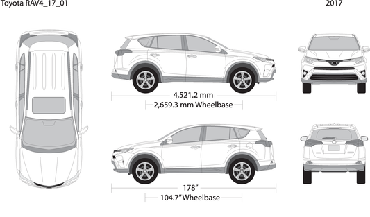 2017 Toyota Rav4 V17 Vehicle Wrap Template
