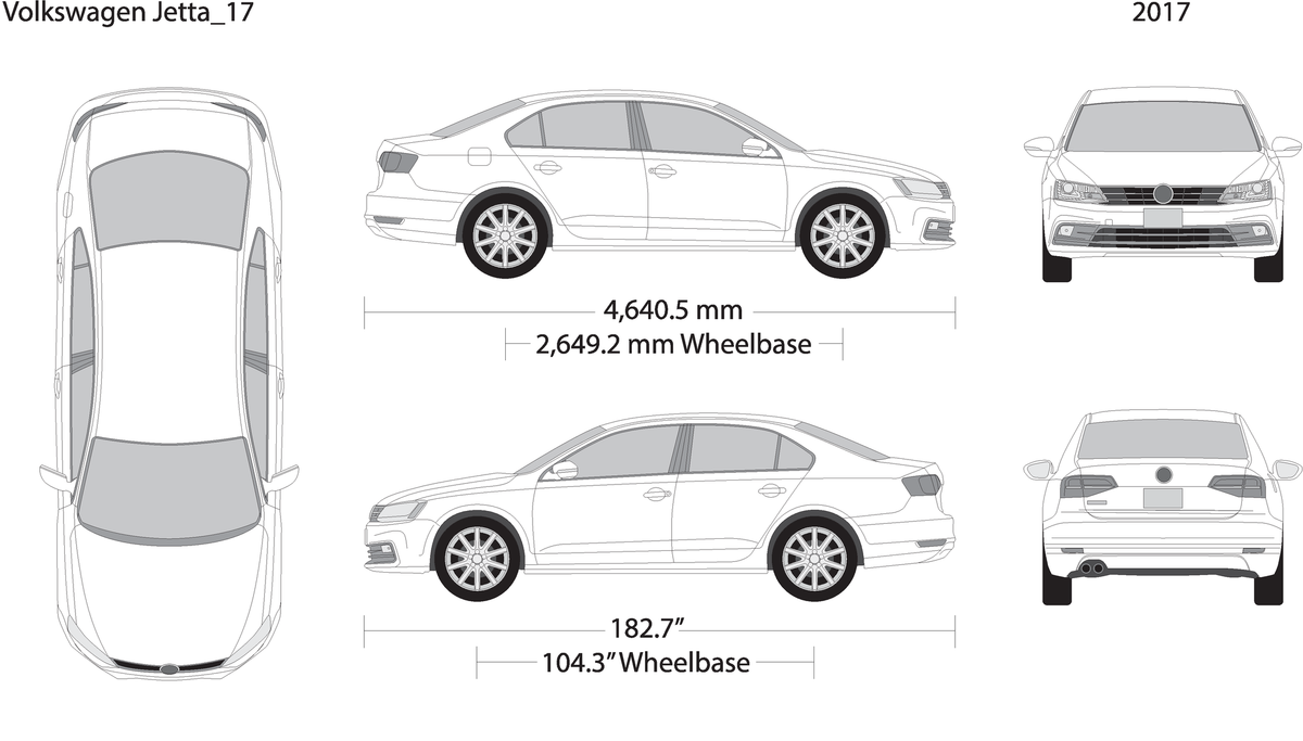 2017 Volkswagen Jetta V17 Vehicle Wrap Template