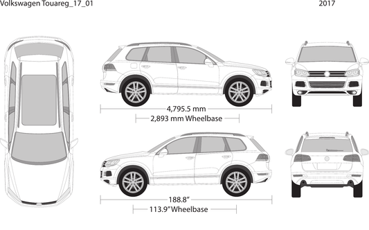 2017 Volkswagen Touareg vector wrap template, Design-Ready PDF - GravBase