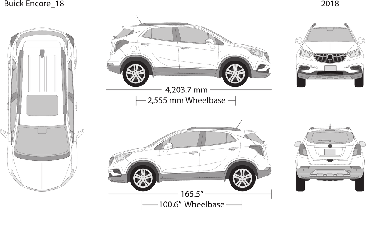 2018 Buick Encore vector wrap template, Design-Ready PDF - GravBase