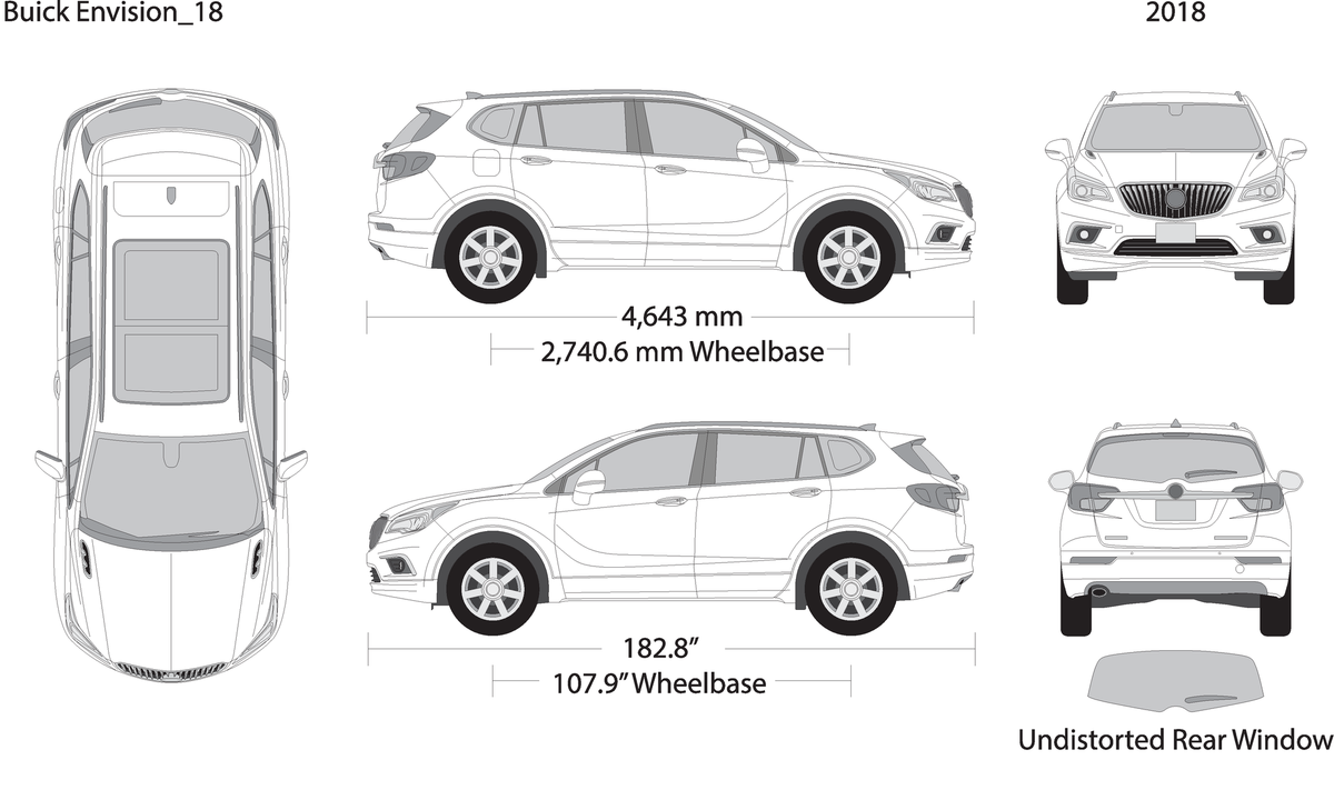 2018 Buick Envision V18 Vehicle Wrap Template