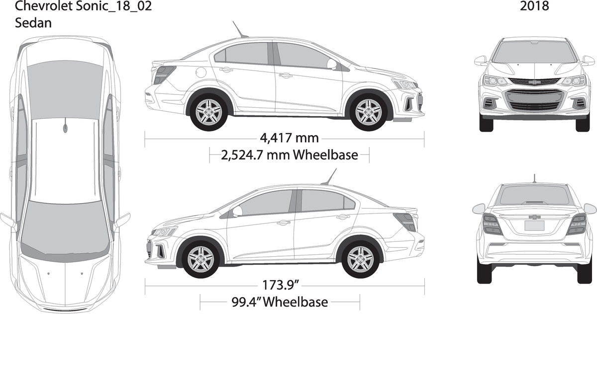 2018 Chevy Sonic V02 Vehicle Wrap Template