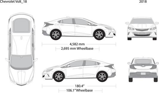 2018 Chevy Volt V18 Vehicle Wrap Template