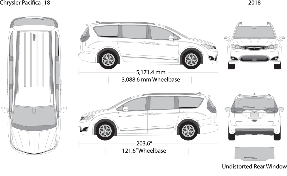 2018 Chrysler Pacifica V18 Vehicle Wrap Template