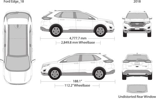2018 Ford Edge Vector Wrap Template - GravBase