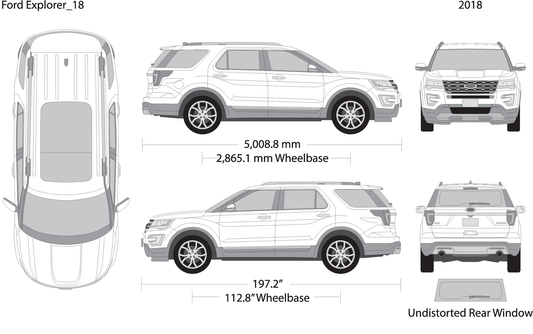 2018 Ford Explorer V18 Vehicle Wrap Template