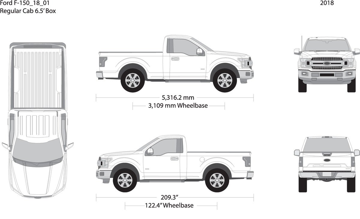 2018 Ford F 150 V01 Vehicle Wrap Template