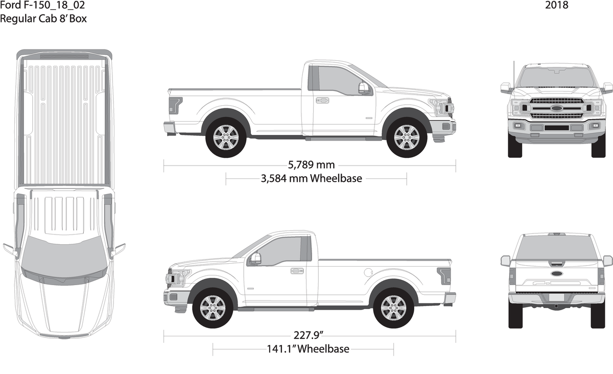 2018 Ford F 150 V02 Vehicle Wrap Template