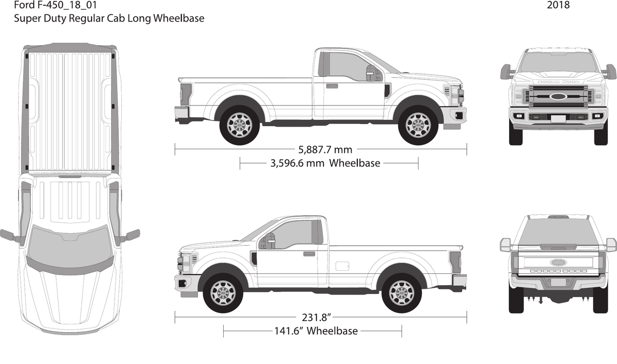 2018 Ford F-450 vector wrap template V01, Design-Ready PDF - GravBase