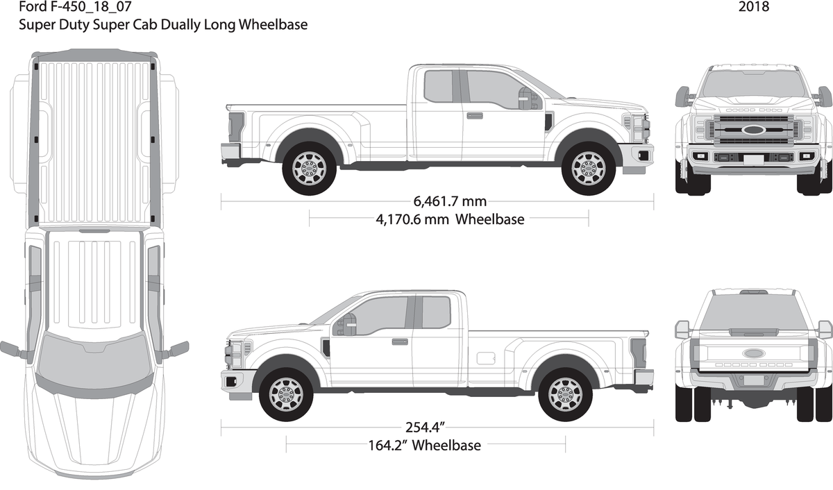 2018 Ford F 450 V07 Vehicle Wrap Template
