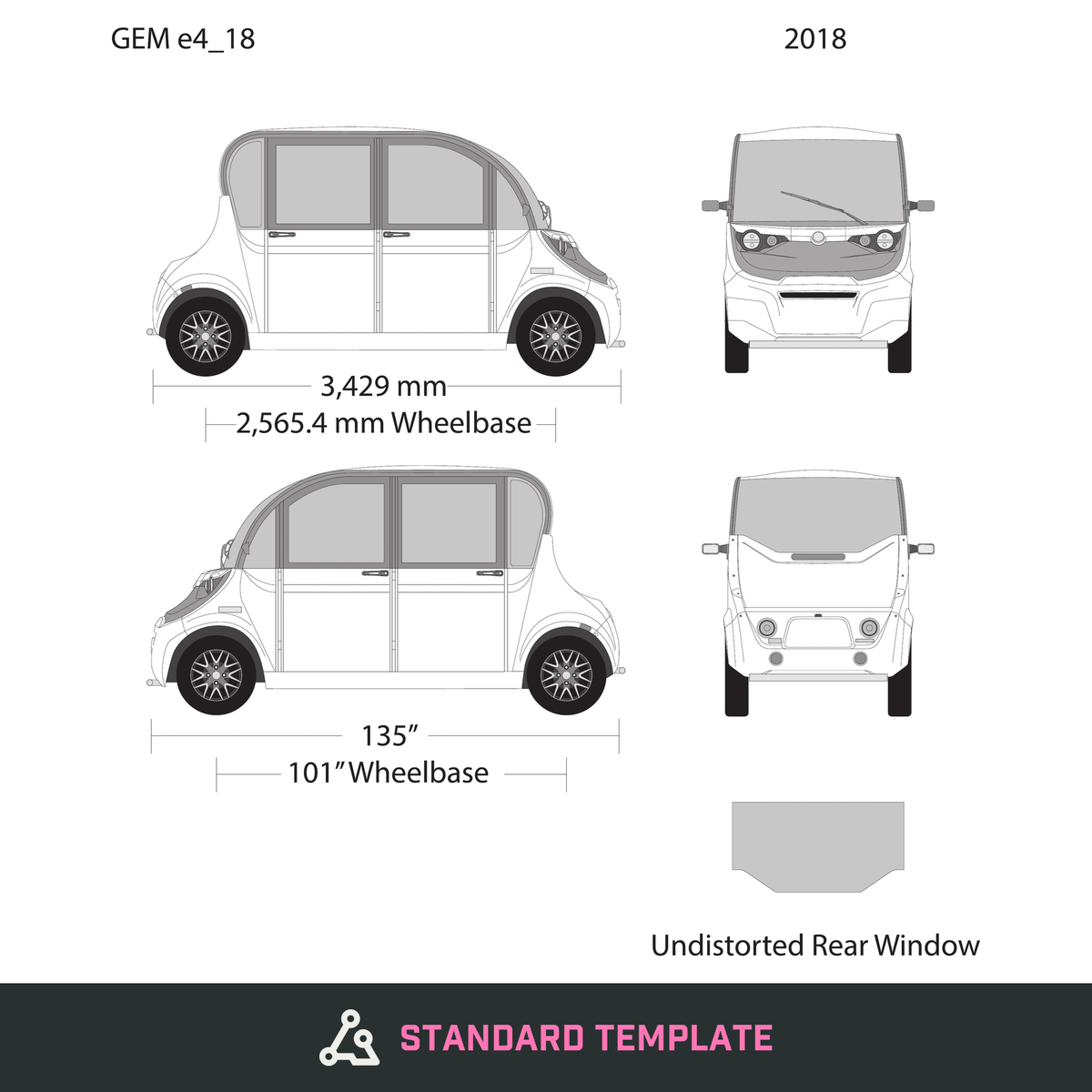 2018 GEM E4 vector wrap template, Design-Ready PDF - GravBase