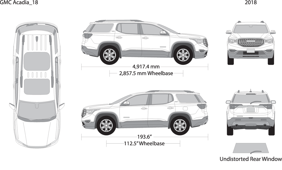 2018 Gmc Acadia V18 Vehicle Wrap Template