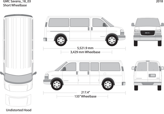 2018 Gmc Savana V03 Vehicle Wrap Template