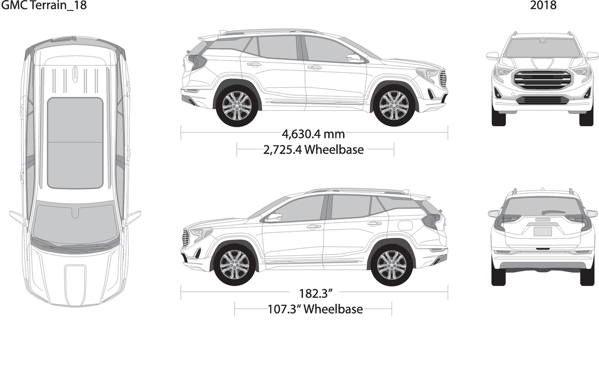 2018 Gmc Terrain V18 Vehicle Wrap Template