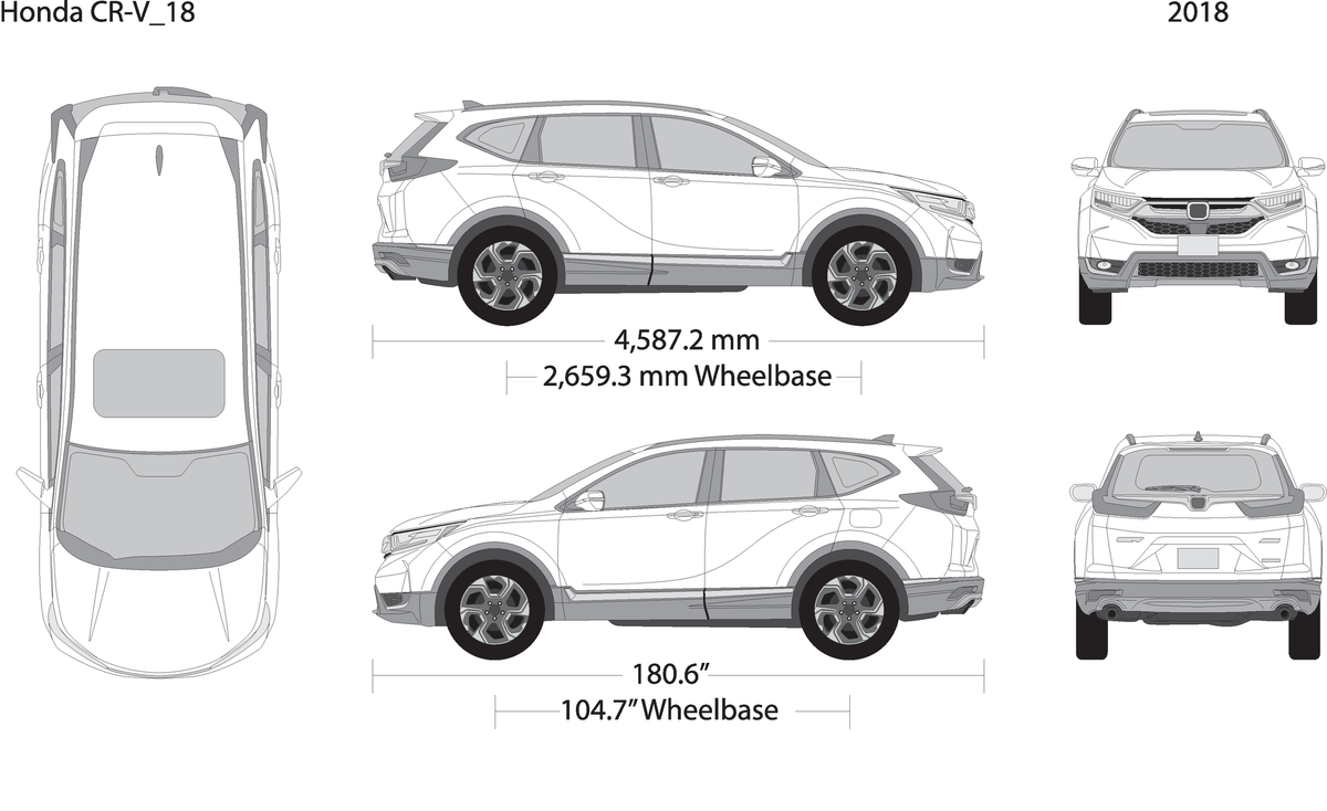 2018 Honda Cr V V18 Vehicle Wrap Template