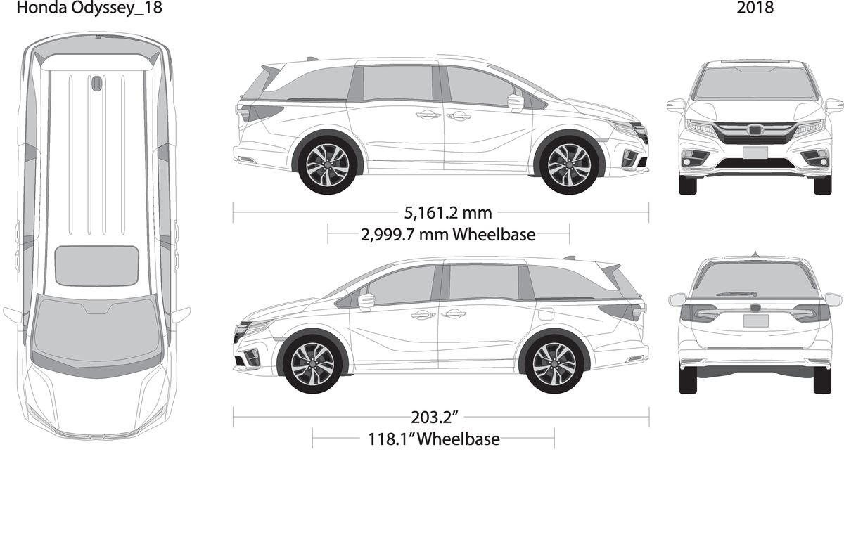 2018 Honda Odyssey V18 Vehicle Wrap Template
