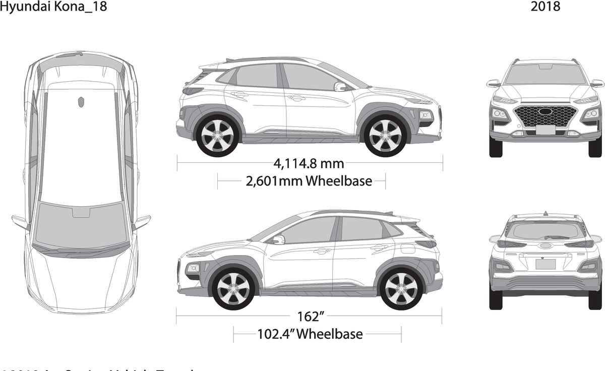 2018 Hyundai Kona V01 Vehicle Wrap Template