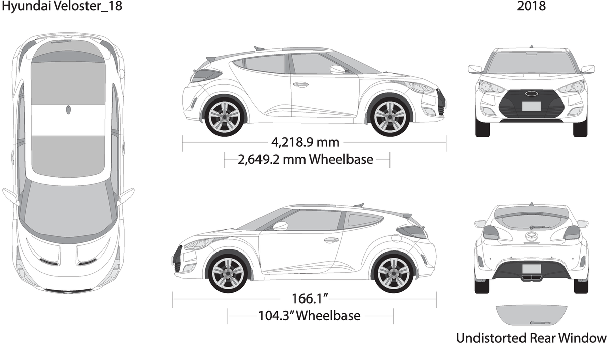 2018 Hyundai Veloster V18 Vehicle Wrap Template