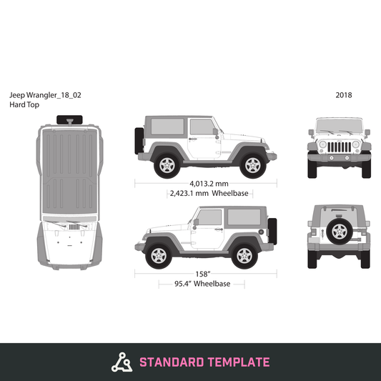 2018 Jeep Wrangler vector wrap template V02, Design-Ready PDF - GravBase