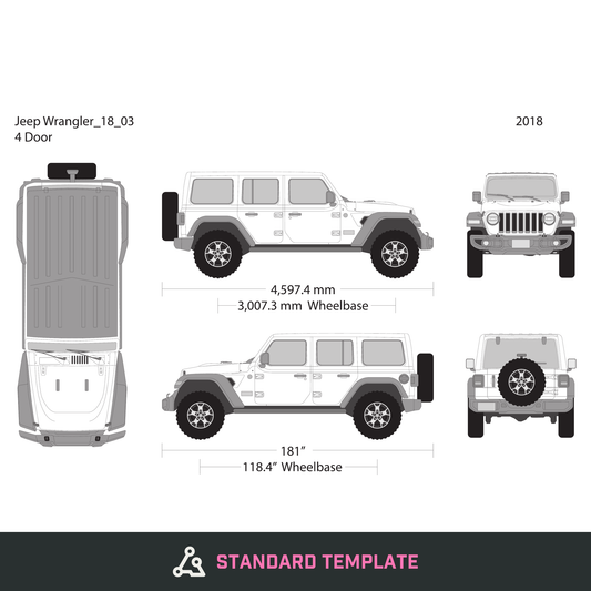 2018 Jeep Wrangler vector wrap template V03, Design-Ready PDF - GravBase