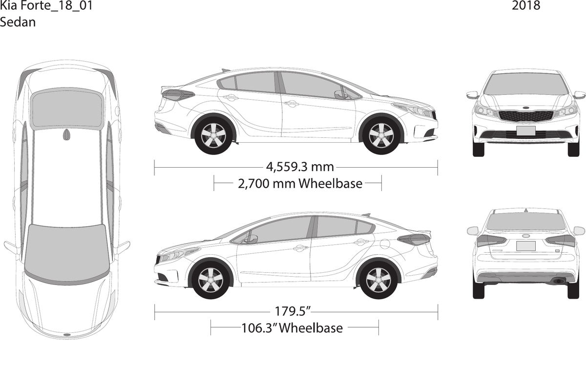 2018 Kia Forte vector wrap template, Design-Ready PDF - GravBase