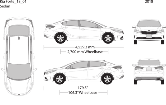 2018 Kia Forte vector wrap template, Design-Ready PDF - GravBase