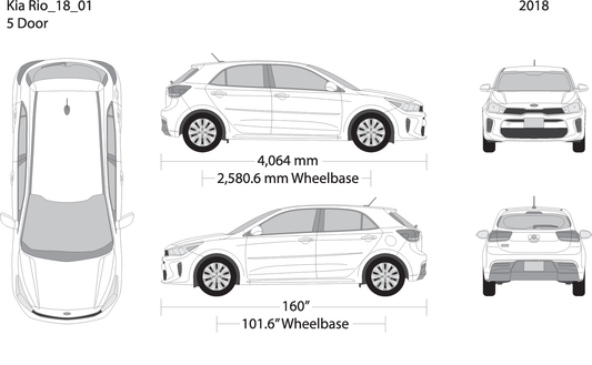 2018 Kia Rio5 V01 Vehicle Wrap Template