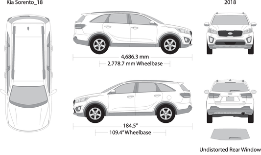 2018 Kia Sorento V18 Vehicle Wrap Template