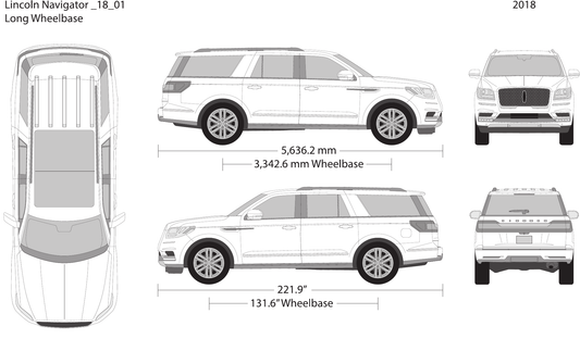 2018 Lincoln Navigator vector wrap template V01, Design-Ready PDF - GravBase