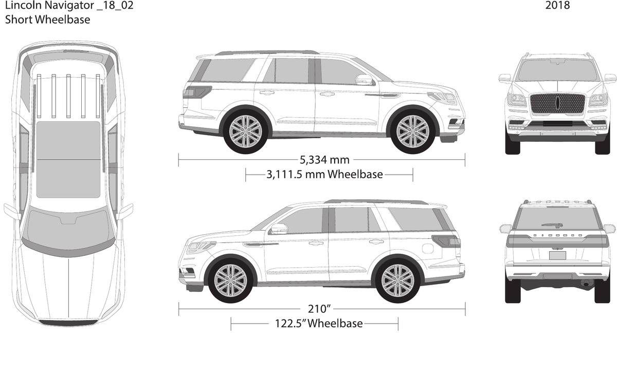 2018 Lincoln Navigator vector wrap template V02, Design-Ready PDF - GravBase