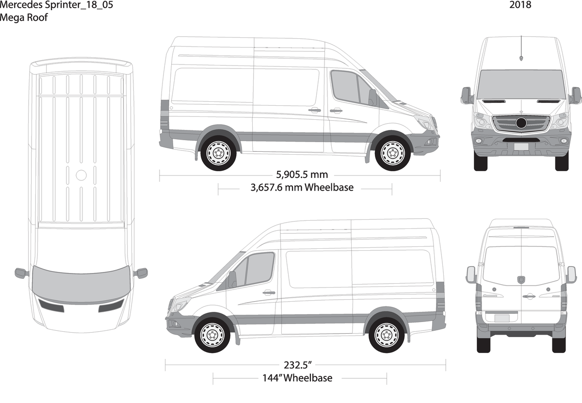 2018 Mercedes Sprinter V05 Vehicle Wrap Template