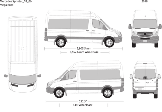 2018 Mercedes Sprinter vector wrap template V06, Design-Ready PDF - GravBase