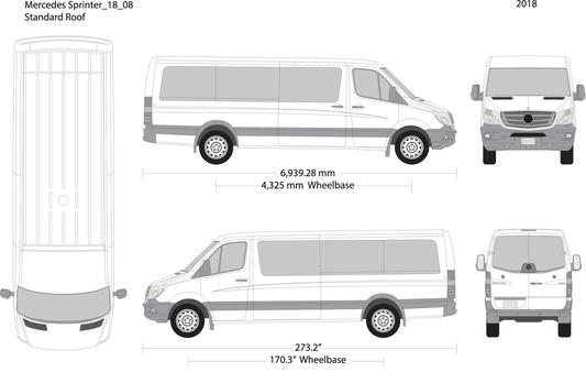 2018 Mercedes Sprinter V08 Vehicle Wrap Template