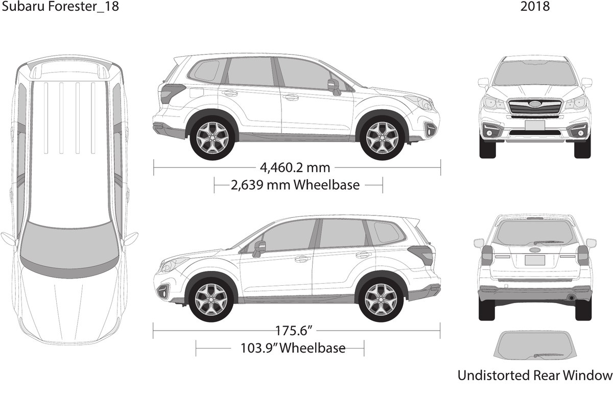 2018 Subaru Forester vector wrap template, Design-Ready PDF - GravBase