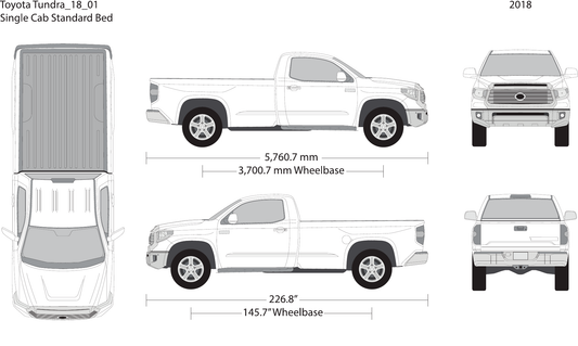 2018 Toyota Tundra vector wrap template V01, Design-Ready PDF - GravBase