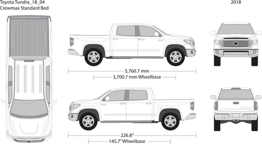 2018 Toyota Tundra vector wrap template V04, Design-Ready PDF - GravBase