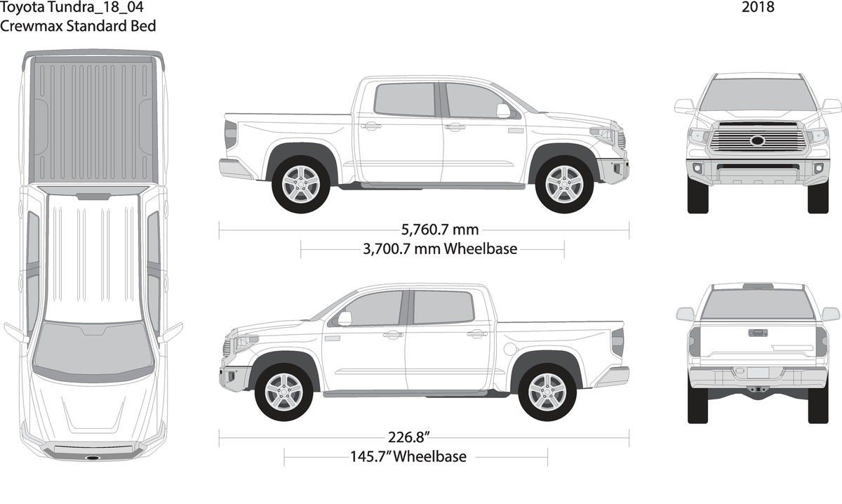 2018 Toyota Tundra V04 Vehicle Wrap Template