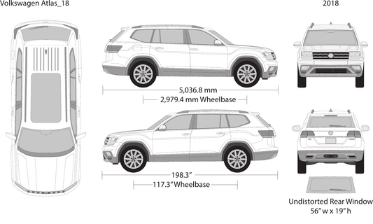 2018 Volkswagen Atlas Vector Wrap Template - GravBase
