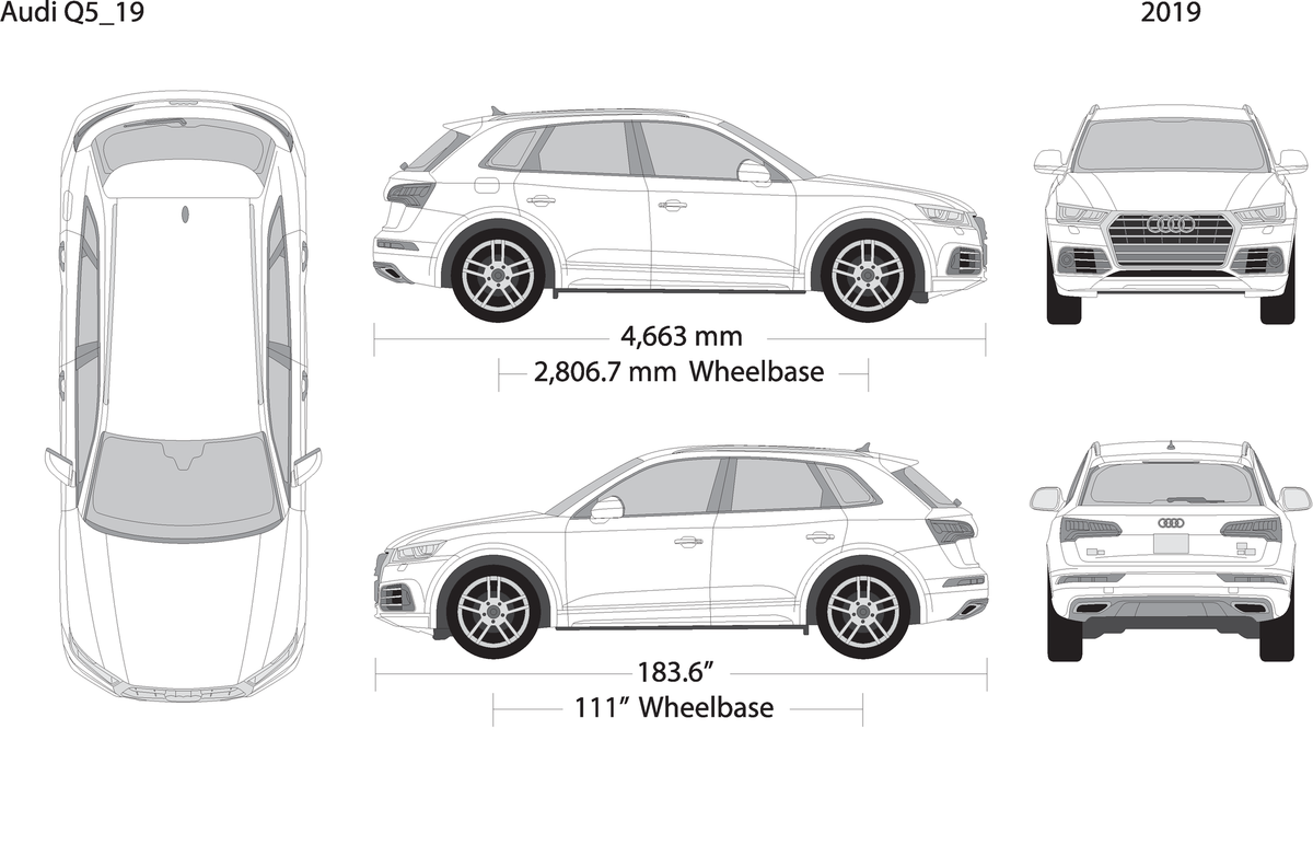 2019 Audi Q5 V19 Vehicle Wrap Template
