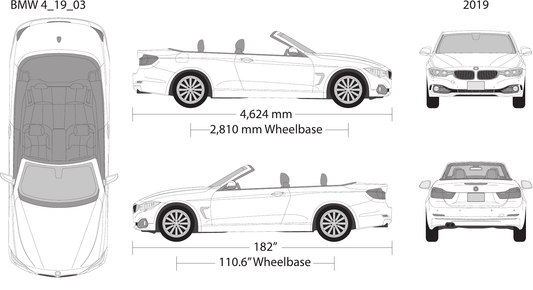 2019 BMW 4 Vector Wrap Template - GravBase