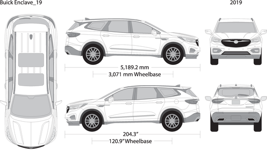 2019 Buick Enclave V19 Vehicle Wrap Template