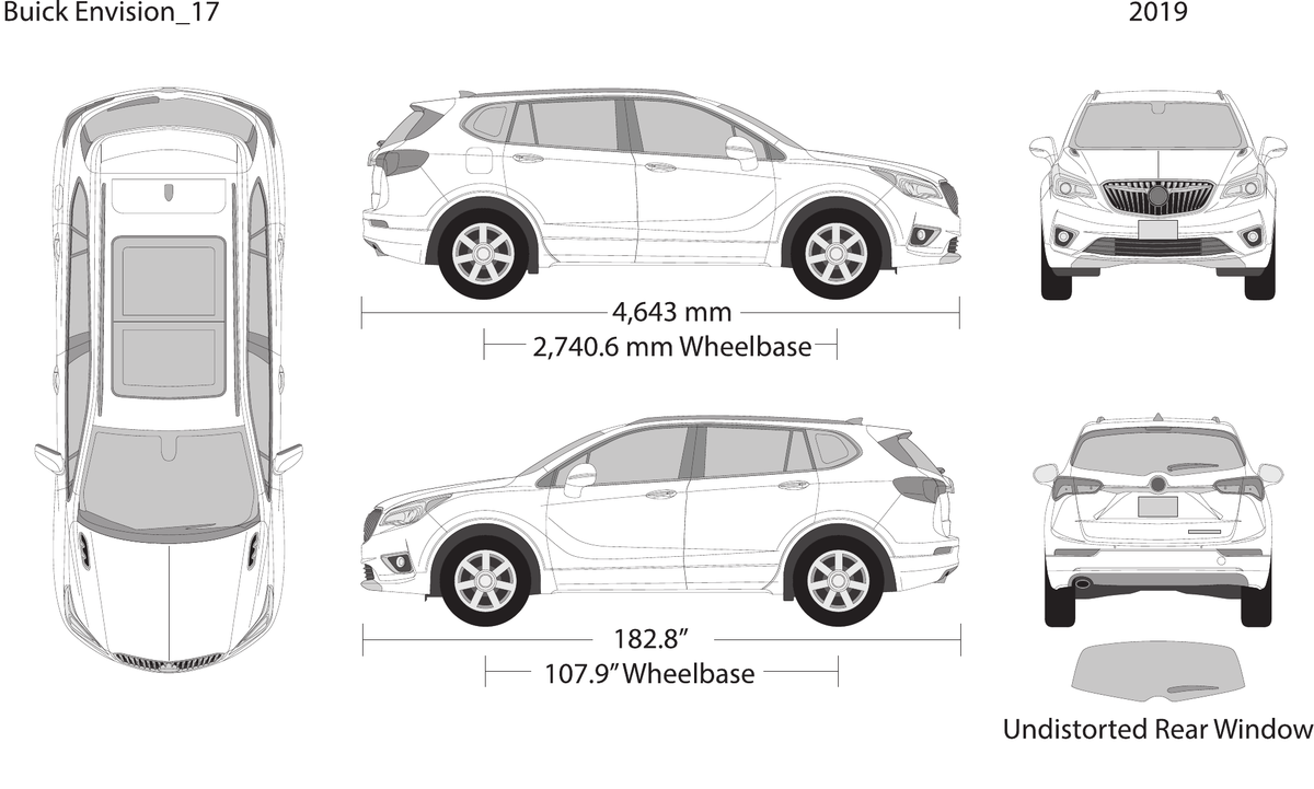 2019 Buick Envision vector wrap template, Design-Ready PDF - GravBase