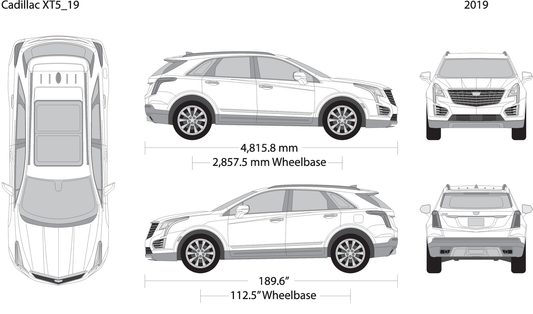 2019 Cadillac Xt5 V19 Vehicle Wrap Template