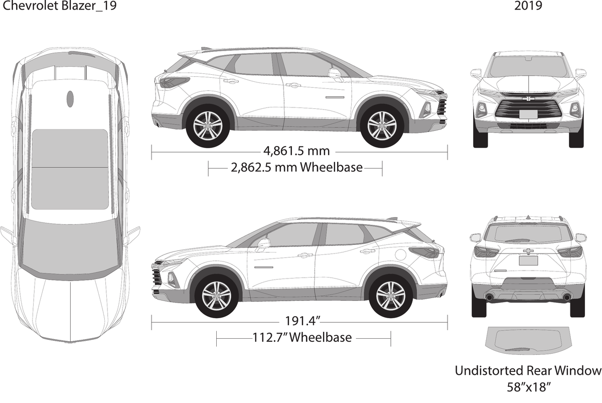 2019 Chevy Blazer vector wrap template, Design-Ready PDF - GravBase