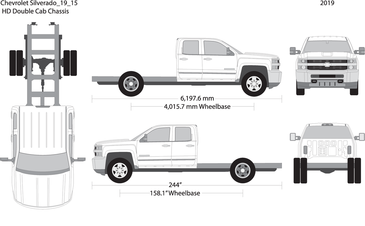 2019 Chevy Silverado 2500 3500 Hd V15 Vehicle Wrap Template