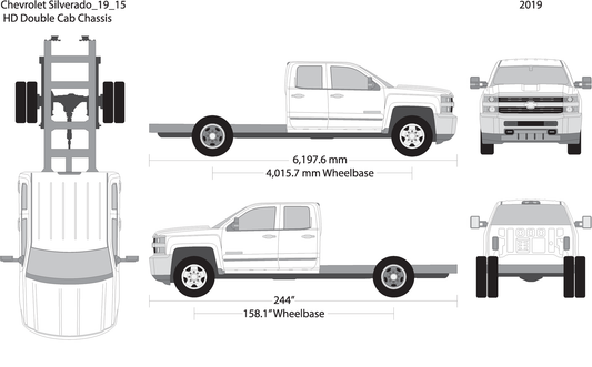 2019 Chevy Silverado 2500 3500 Hd V15 Vehicle Wrap Template