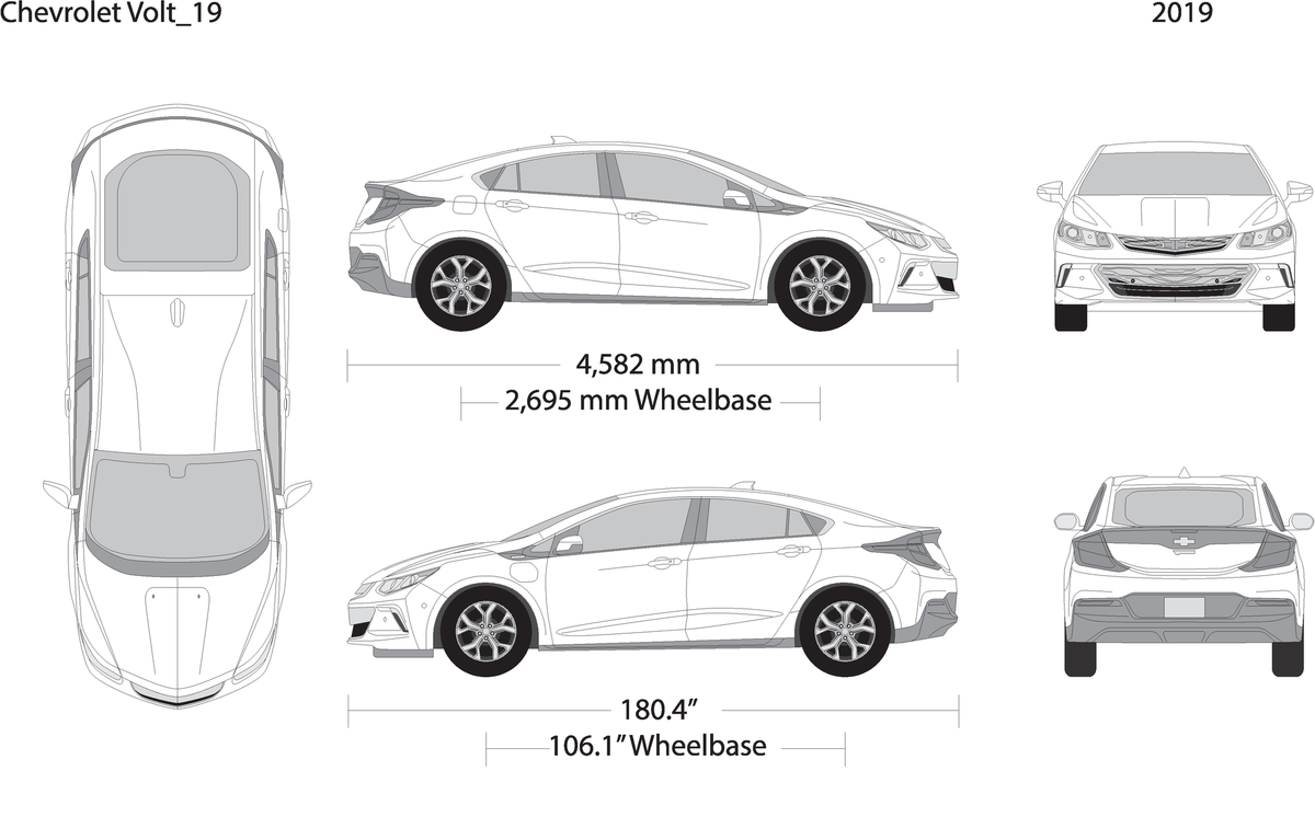 2019 Chevy Volt V19 Vehicle Wrap Template