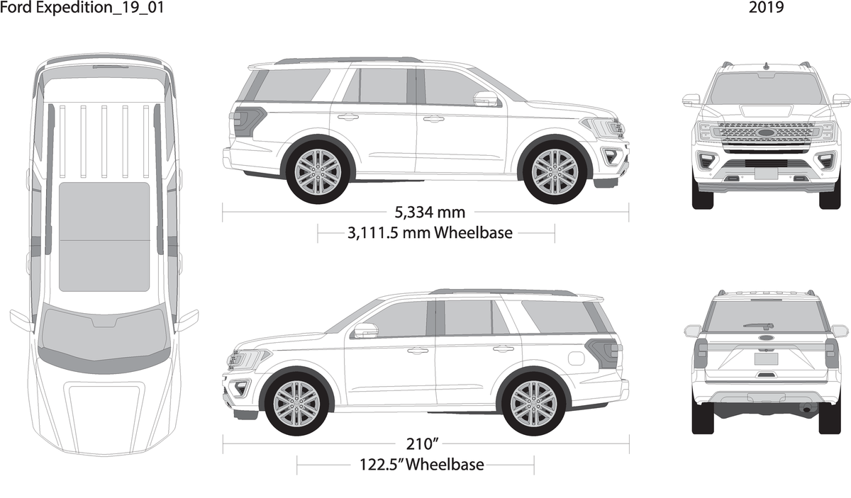 2019 Ford Expedition V01 Vehicle Wrap Template