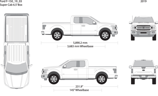 2019 Ford F 150 V03 Vehicle Wrap Template